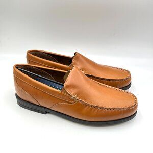 8.5W 8.5 WIDE WIDTH Rockport Mens Preston Venetian Brown Leather Loafers Shoes‎ Vionic Men main image 4
